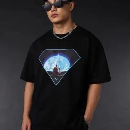 The Souled Store Black Cotton Loose Fit Printed T-Shirt-picture-28