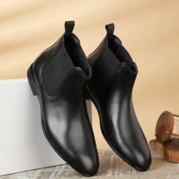 Teakwood Leathers Men's Black Chelsea Boots-image-98