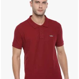 Force NXT Maroon Cotton Regular Fit Polo T-Shirt-91