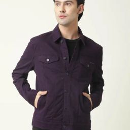 Rare Rabbit Purple Regular Fit Solid Jacket-image-58