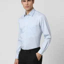 Van Heusen Blue Cotton Regular Fit Printed Shirt-picture-31