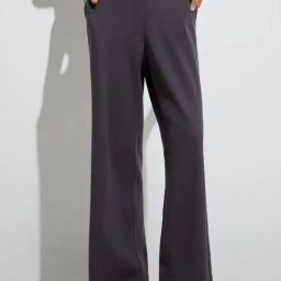 Superstar by Westside Charcoal Waffle-Textured Wide-Leg Pants-image-67