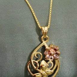 Malabar Gold and Diamonds 22k (916) BIS Hallmark Two Tone Gold Pendant For Women-45