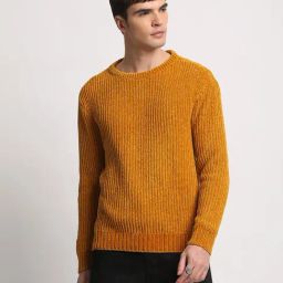 The Bear House Yellow Regular Fit Striped Sweatshirt-picture-48