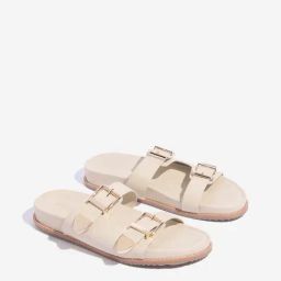 LUNA BLU by Westside Ivory Dual-Strap Slip-On Sandals-image-56