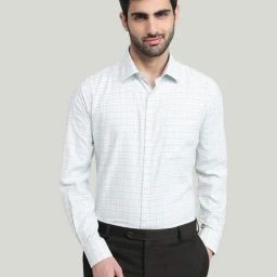 Raymond Green Slim Fit Checks Shirt-picture-21