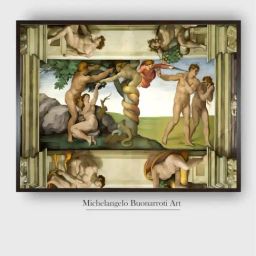 The Art House Green & Beige Wooden Framed Canvas Painting Wall Art-image-91