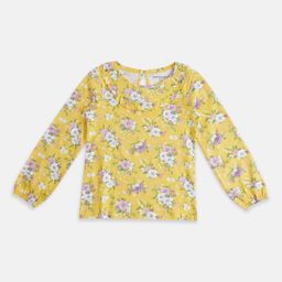 Pantaloons Junior Girls Floral Print Ruffles Cotton Top-image-55