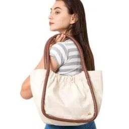 Yelloe Off White Large Tote Bag with Pouch-picture-39