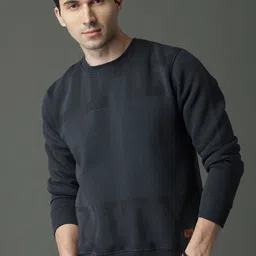 Roadster Men Navy Blue Printed Sweatshirt-picture-28