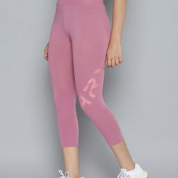 HRX by Hrithik Roshan Women Printed Detail Slim Fit 3/4th Training Tights-picture-4