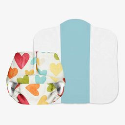 SuperBottoms Newborn UNO Baby Hearts Printed Cloth Sustainable Diaper with 1 Dry Feel Pad-7
