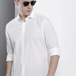 Tommy Hilfiger Solid Long Sleeves Slim Fit Casual Shirt-image-15