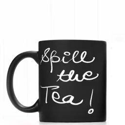 Nestroots Black Stoneware Stylish Spill The Tea Coffee Mug (0.325 L)-image-66