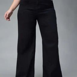 Miss Chase A+ Black Plain High-Rise Jeans-image-66