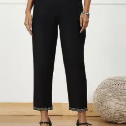 Biba Black Narrow Trousers-image-47