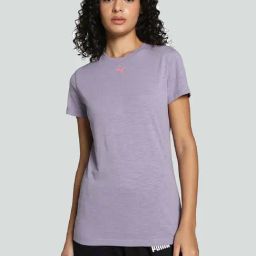 Puma Purple Printed Training T-Shirt-image-62