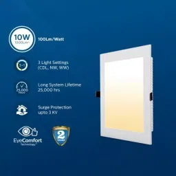 Philips Prime Plus UltraGlow 15 W Plastic Recessed LED 3 in 1 Downlight, 929003566401-30