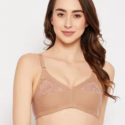 Clovia Beige Full Coverage Non-Padded Cotton Everyday Bra With All Day Comfort-picture-41