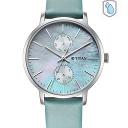 Titan Women Printed Dial & Blue Leather Straps Analogue Watch 95143SL01-image-22