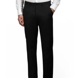 Louis Philippe black Solid Trousers-image-10