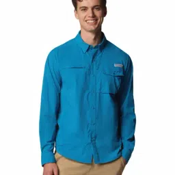 Columbia Mens Blue Omni-Shade Wild Cast Shirt-image-9
