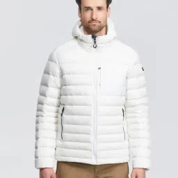 Forclaz by Decathlon White Slim Fit Quilted Sports Hoodie-picture-4