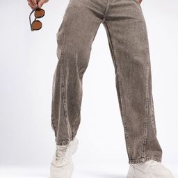 glitchez Men Classic Cool Wide Leg Heavy Fade Jeans-image-62