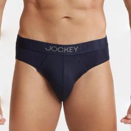 Jockey IC31 Navy Supima Cotton Elastane Stretch Briefs with Ultrasoft Waistband-image-81