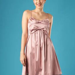 Globus Dusty Pink Regular Fit A Line Dress-image-95