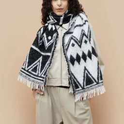 Ginger by Lifestyle Black & White Plain Stole-picture-31