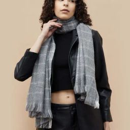 Ginger by Lifestyle Grey Plain Stole-picture-40