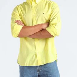 Tommy Hilfiger Yellow Tulip Cotton Regular Fit Shirt-image-27
