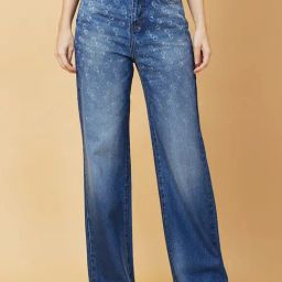 Being Human Blue Printed Mid Rise Jeans-image-13
