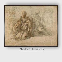 The Art House Beige & Black Wooden Framed Canvas Painting Wall Art-image-51