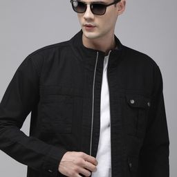 VOXATI Men Black Solid Tailored Jacket-47