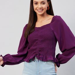 RARE Purple Crepe Top-image-105