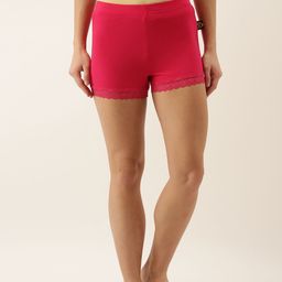 zebu Women Pink Solid Lounge Shorts-image-63