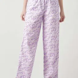 Bewakoof Purple Print Cotton Regular Fit Pyjamas-picture-20
