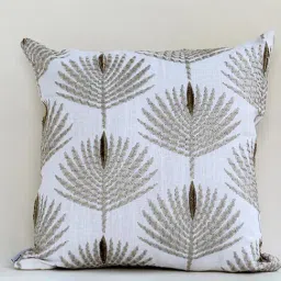 Whispering Homes Brown Embroidered Chic Cotton Cushion Covers-image-81