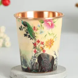 India Circus By Krshna Mehta Multi Copper Printed Drinking Glass-image-24