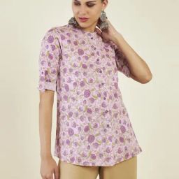 Soch Purple Floral Print Shirt-image-13