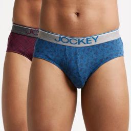 Jockey MC09 Super Combed Cotton Briefs with Ultrasoft Waistband - Pack of 2 (Prints May Vary)-image-54