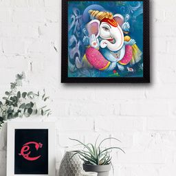 eCraftIndia Multicoloured Lord Ganesha UV Wall Art-image-31