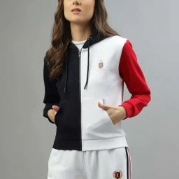 Iconic Blue & White Color-Block Jacket-picture-2