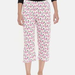 zebu Women Pink & White Printed Regular Fit Lounge pants-image-89