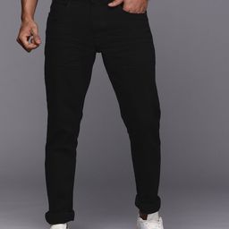 WROGN Men Black Slim Fit Stretchable Jeans-image-36