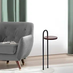 Metalsmith Brown Round Bedside Table-55