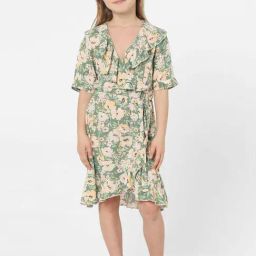 KIDS ONLY Green & Cream Floral Print Dress-image-46