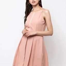 DODO & MOA Peach Fit & Flare Dress-picture-14